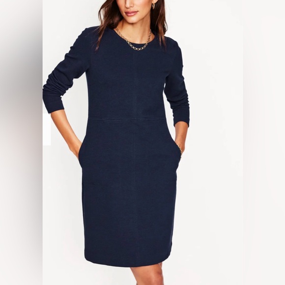 Boden Navy Ellen Ottoman Shift Dress - Picture 2 of 9